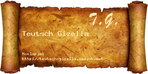 Teutsch Gizella névjegykártya
